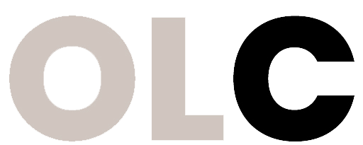 OLC Logo reading OL in a beige tone and the letter C in black.